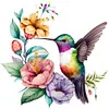 Flowers And Hummingbirds - 18CT Stamped Cross Stitch 20*20cm/7.87*7.87in