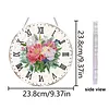 DIY Acrylic Pink Flower Diamond Painting Wall Clock Pendant Hanging Kit