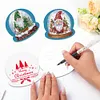 >SALE<12PCS DIY Santa Crystal Ball Diamond Painting Greeting Card Set for Festivals