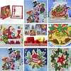 8pcs DIY Greeting Card Special shaped Diamond Painting Christmas Postcards