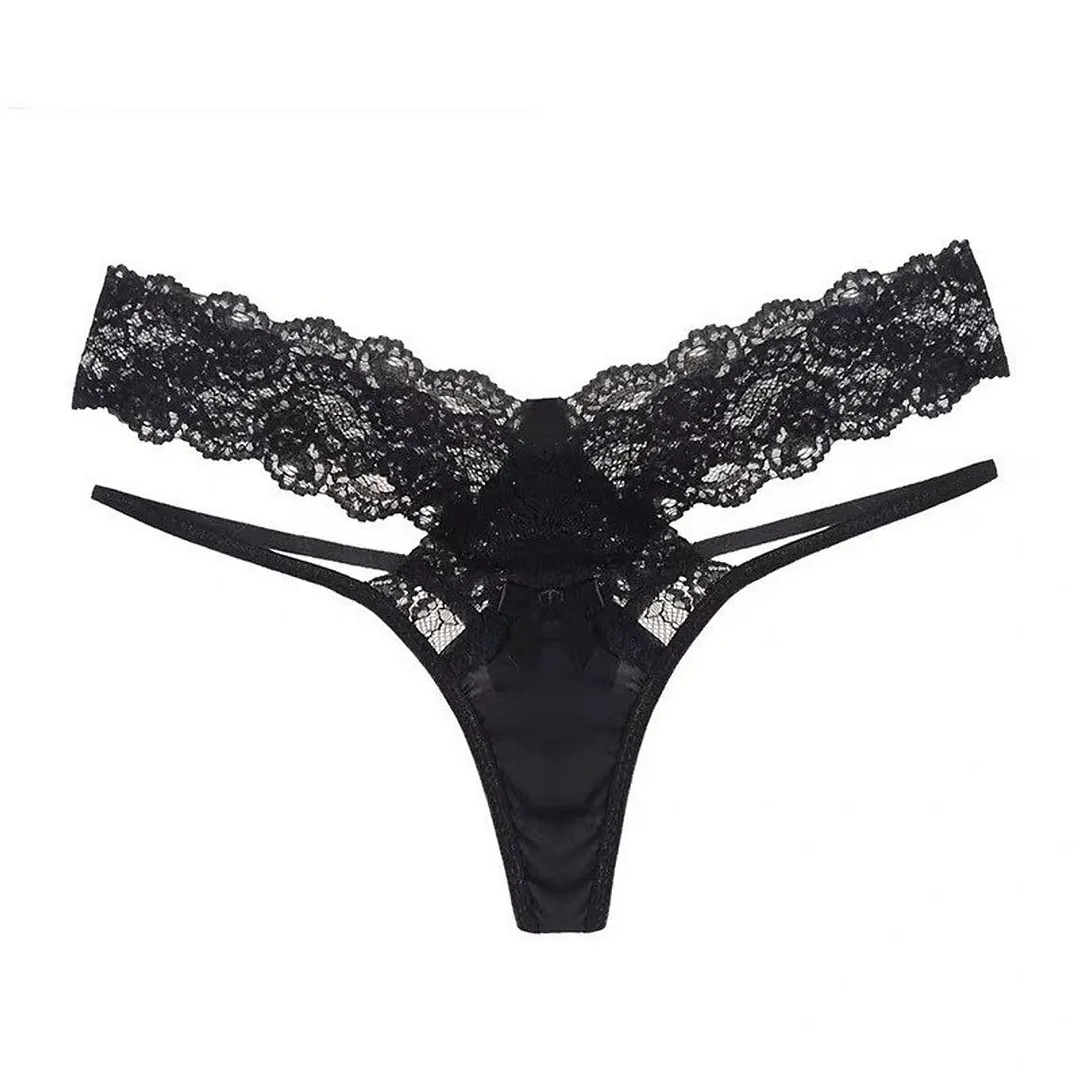 Churchf 2022 Lingerie Lace Transparent Sexy Women's Underwear Low-Rise Thong