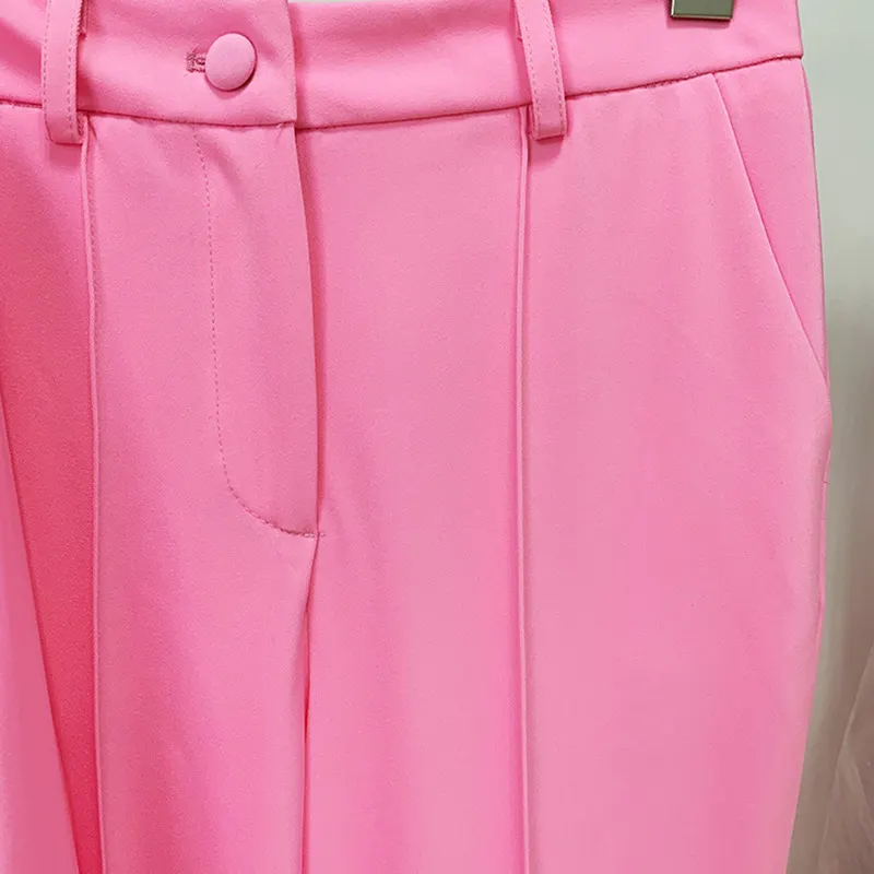Nigikala Nigikala Star Professional Fashion Fashion A Buckle Button Long Suit + Small Trousers Set Two Sets