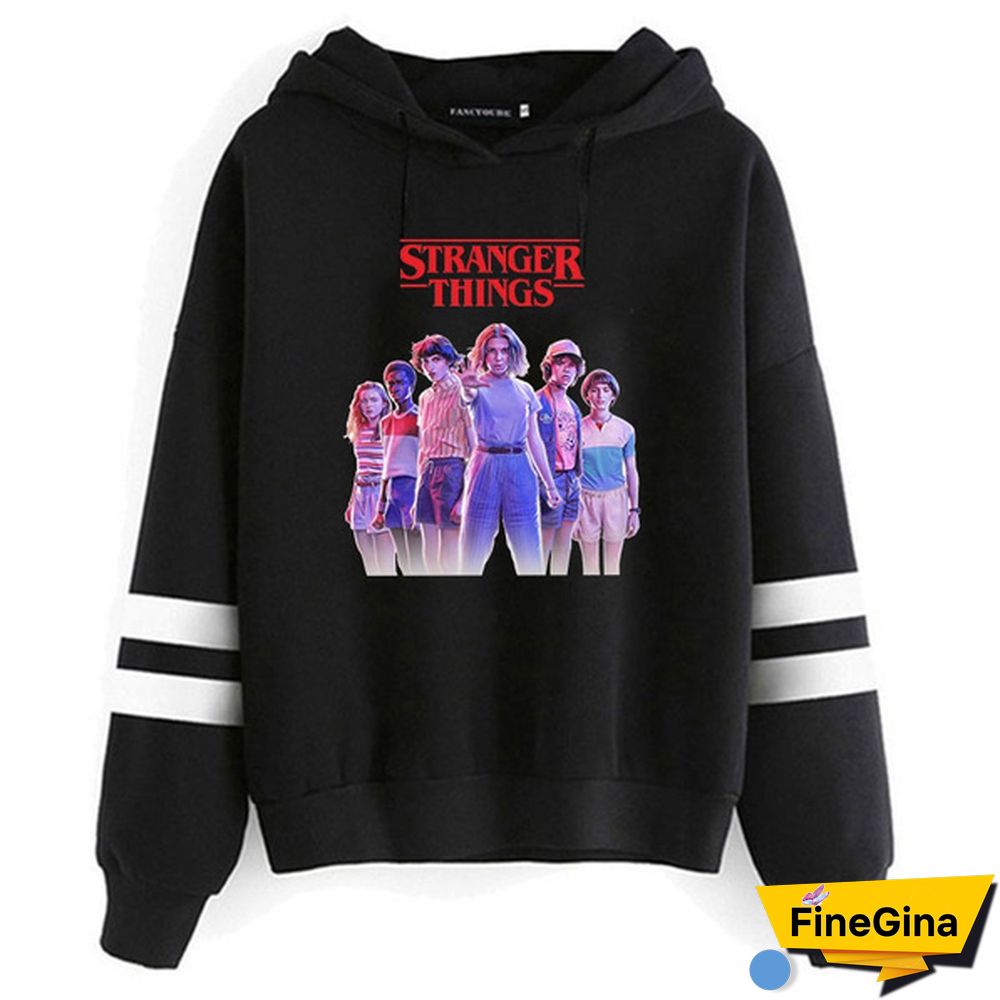 Stranger Things Printed Hoodies Unisex Hooded Sweatshirts Cozy Tops Pullovers