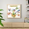 >SALE<Partial Embroidery Cotton Thread 14CT Counted Happiness Cross Stitch 44x44cm
