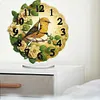 (US Local)Acrylic Special Shape Flower Bird Diamond Painting Art Clock Ornaments Kit