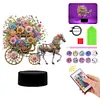 Flower Carriage Diamond Painting Night Light 5D DIY Diamond Art Lamp Home Decor