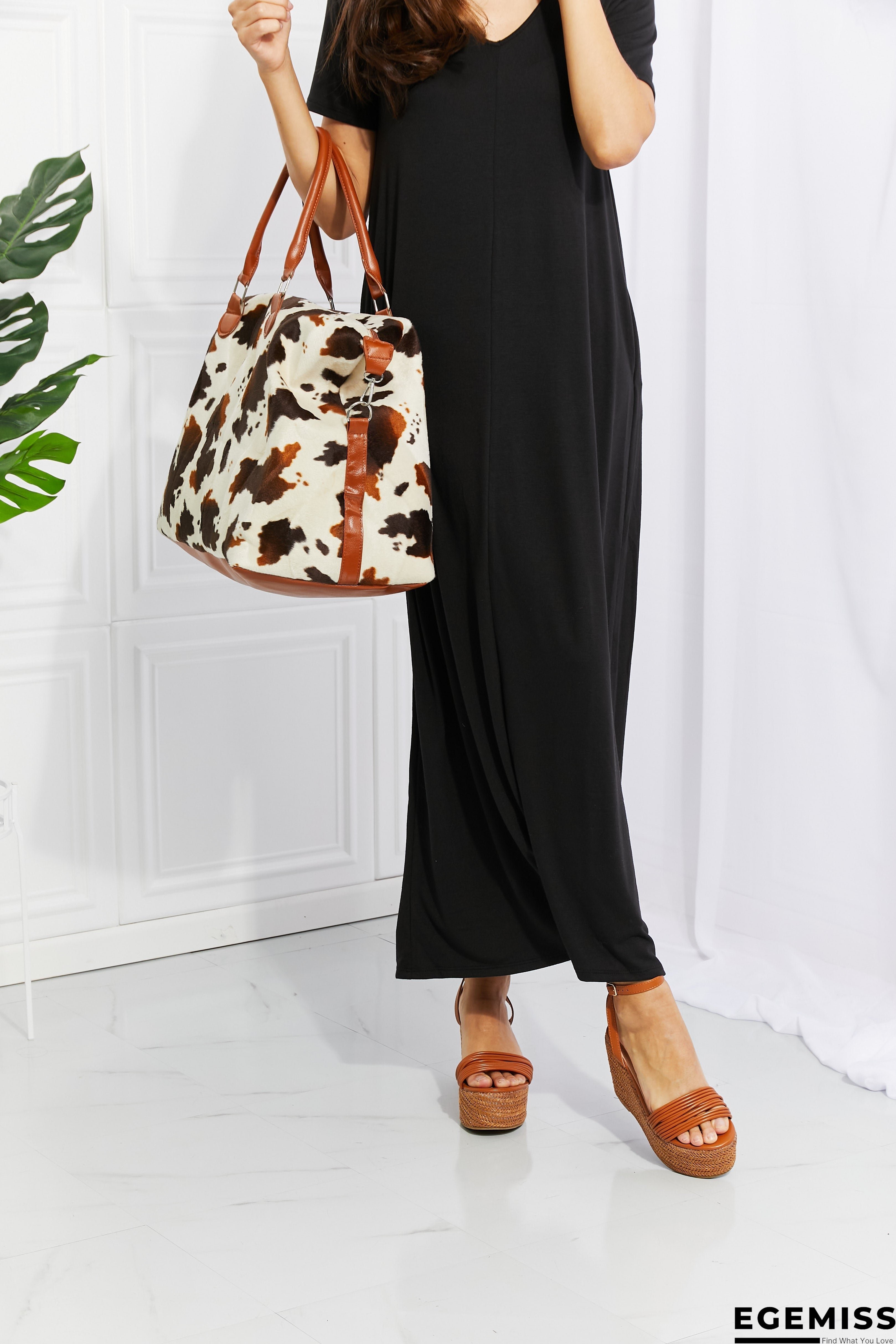 Animal Print Plush Weekender Bag | EGEMISS