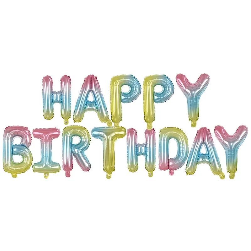 13Pcs Happy Birthday Balloons Foil Letter Balloon Birthday Party Decorations Kids Adult Birthday Balloons Alphabet Balloons set