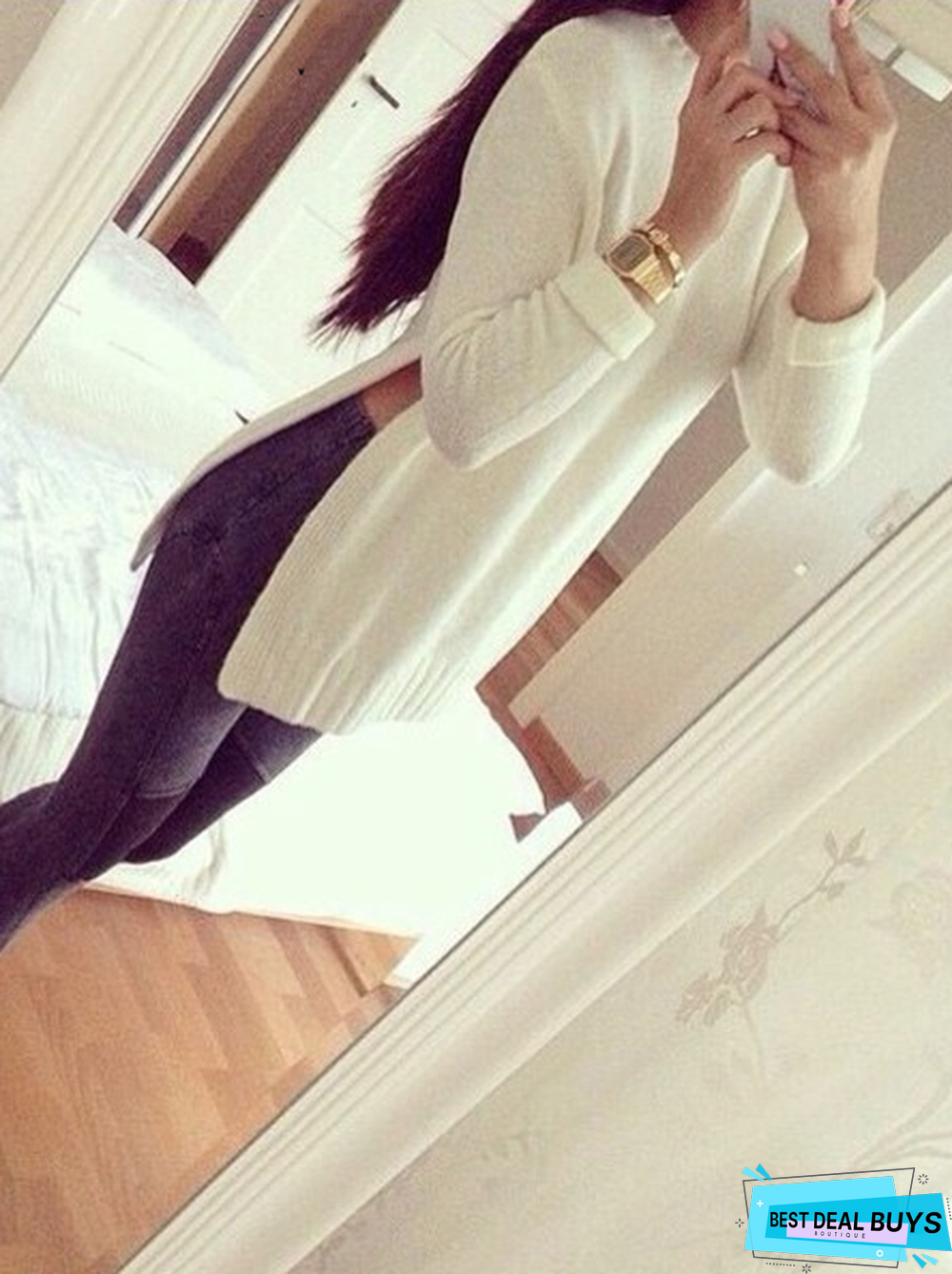 Cotton Casual Tunic Sweater Knit Jumper