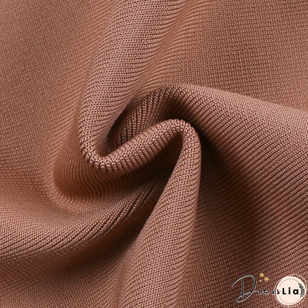 V Neck Sleeveless Hollow Out Midi Bandage Dress PF0803