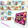 Diamond Painting Flowers 2027 Paper Calendar Monthly Flip Tabletop Calendar Kit