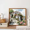 A Cottage Full Of Flowers-Full Round Diamond Painting 40*40CM