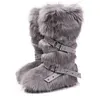 Women's Hot Trendy Y2K Style High Tube Lace-Up Furry Snow Boots
