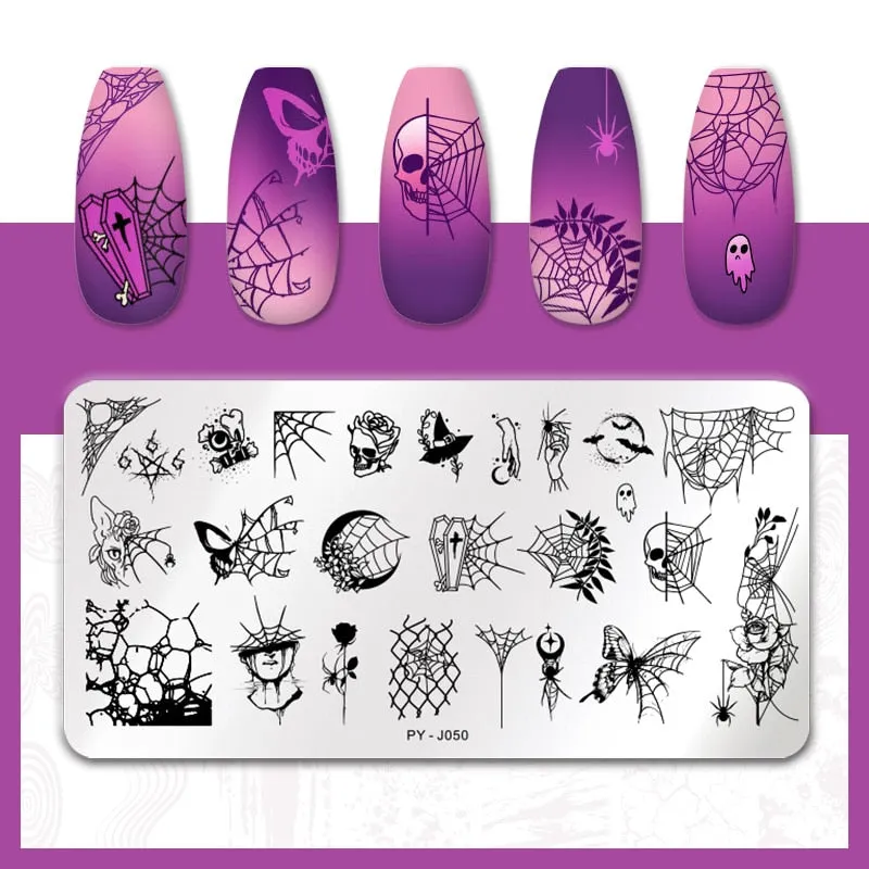 PICT YOU  Nail Stamping Plates Line Pictures Stencil Stainless Steel Nail Design for Printing Nail Art Image Plate Tool-Nail Inspo