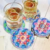 (US Local)[Upgrade]6pcs/set DIY Diamond Painting Waterproof Case Classic Mandala Coaster Gift Decor Set