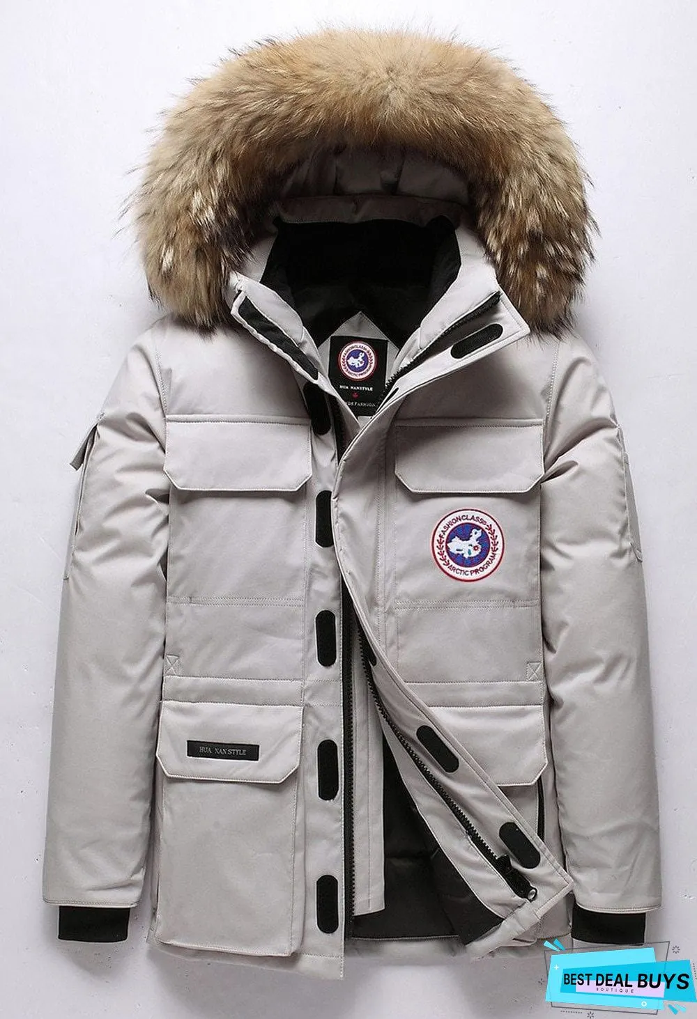 Winter Feather Men's Down Jacket Short Canada Down Jacket Outdoor Workwear Thick Warm Men's Winter Jacket