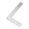 Mini 5x10cm Measuring Ruler Stainless Steel Square For Student Carpenter