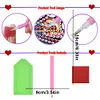 8PCS DIY Diamond Painting Art Santa Wine Glass Charms Snowman Wreath Pendant Kits