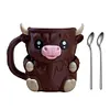 Cute Penguin Cow Leak Proo Ice Cream Pint Containers for Gathering Party Picnic