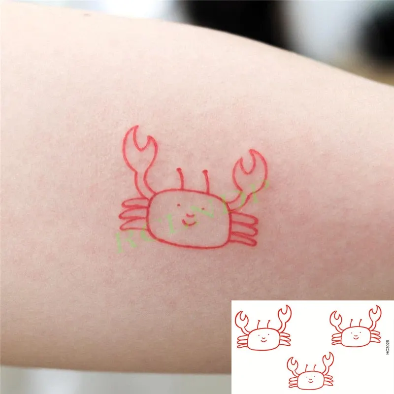Waterproof Temporary Tattoo Sticker Cute Colorful Cartoon Bear Flash Tatoo Fake Tatto Body Art for Woman Men