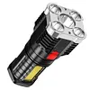 5COB+LED 500LM Portable Flashlight USB Rechargeable Power Display Torch