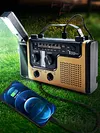 AM FM SW Emergency Power Bank SOS Alarm LED Light Hand Crank Solar Weather Radio