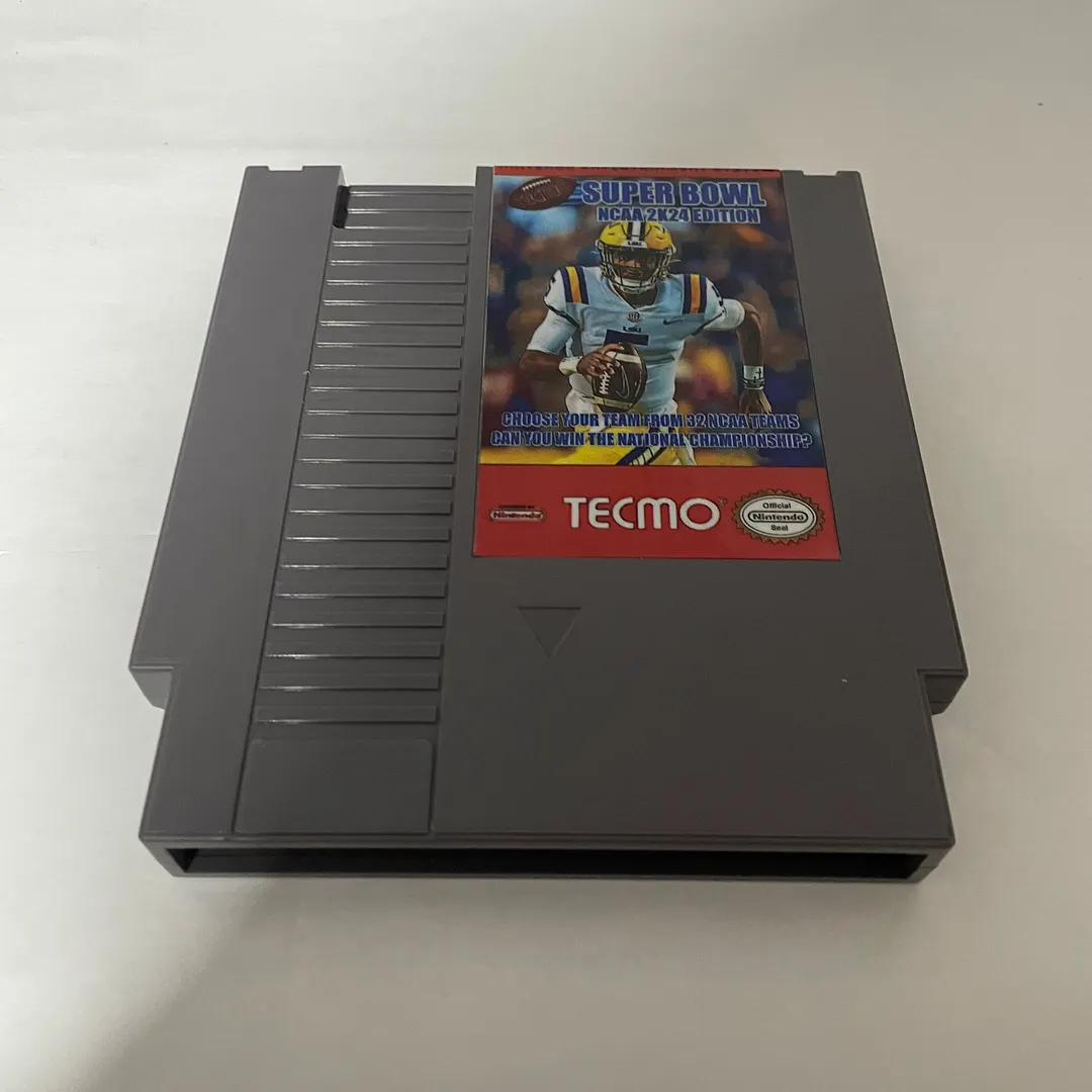 Tecmo Super Bowl NCAA 2K24 Edition NES For Nintendo Entertainment System Console - 8 Bit Game Cartridge