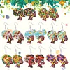 8 Pairs Girl Double Sided Diamond Painting Earrings Holiday Diamond Art Earrings