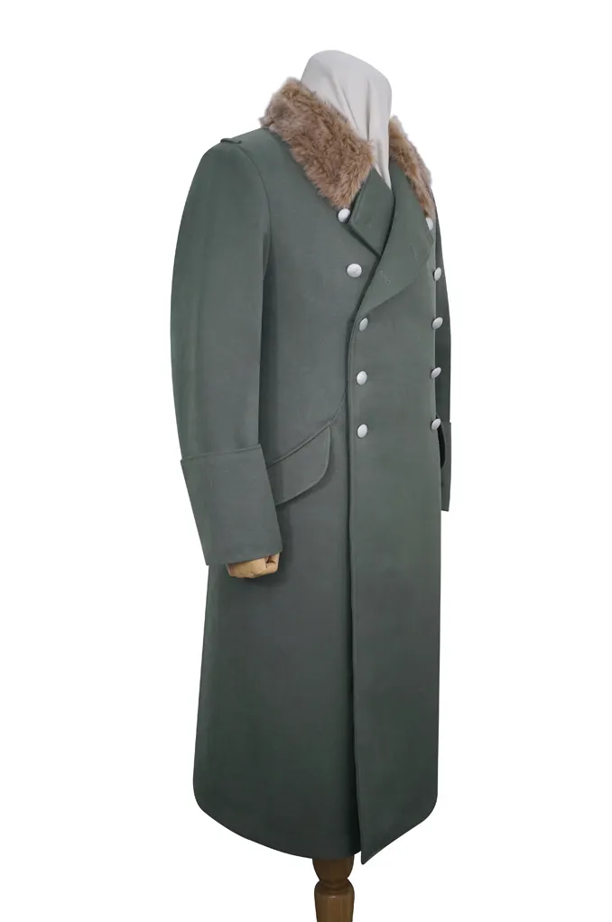   Elite German M1937 Allgemeine Officer Fur Collar Gabardine Greatcoat German-Uniform