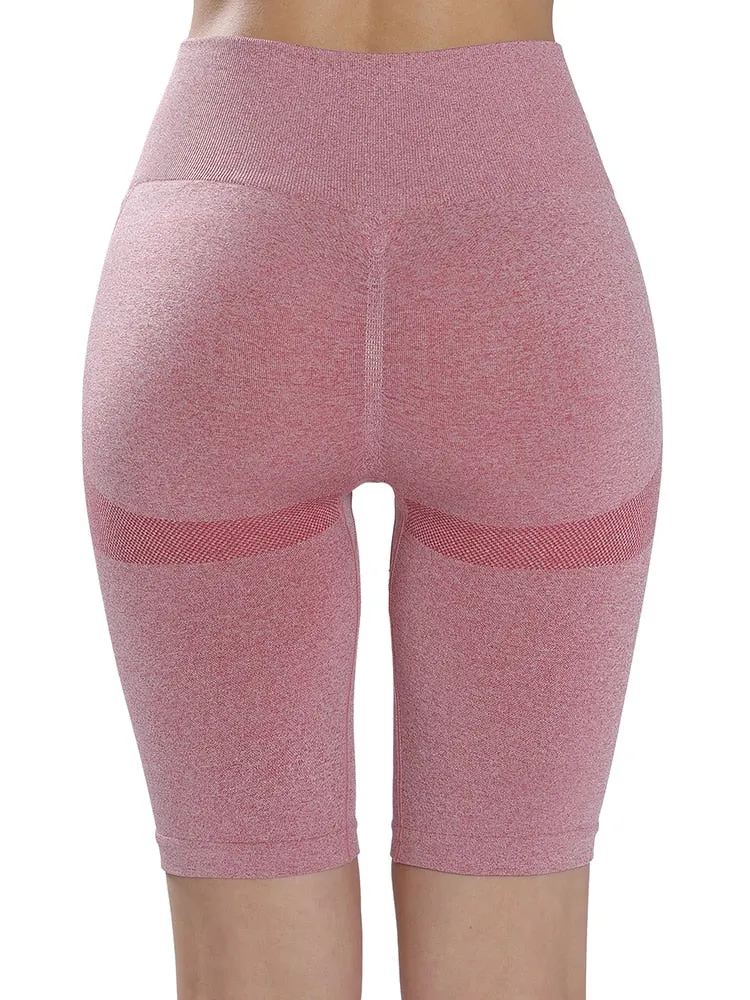 SVOKOR Yoga Shorts Women Sports Seamless Push Up Sportswear Fitness Joggings Workout Tight Bodybuilding High Waist Gym Short