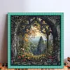 Forest Window-11CT Stamped Cross Stitch 50*50cm/19.69*19.69in