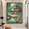 >SALE<Mushroom House Printed Cross Stitch Kit 50x65cm DIY 11CT Thread Art Needlework