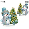 (US Local)Snowman Print DIY Desktop Diamond Art Kits for Home Office Desktop Decor