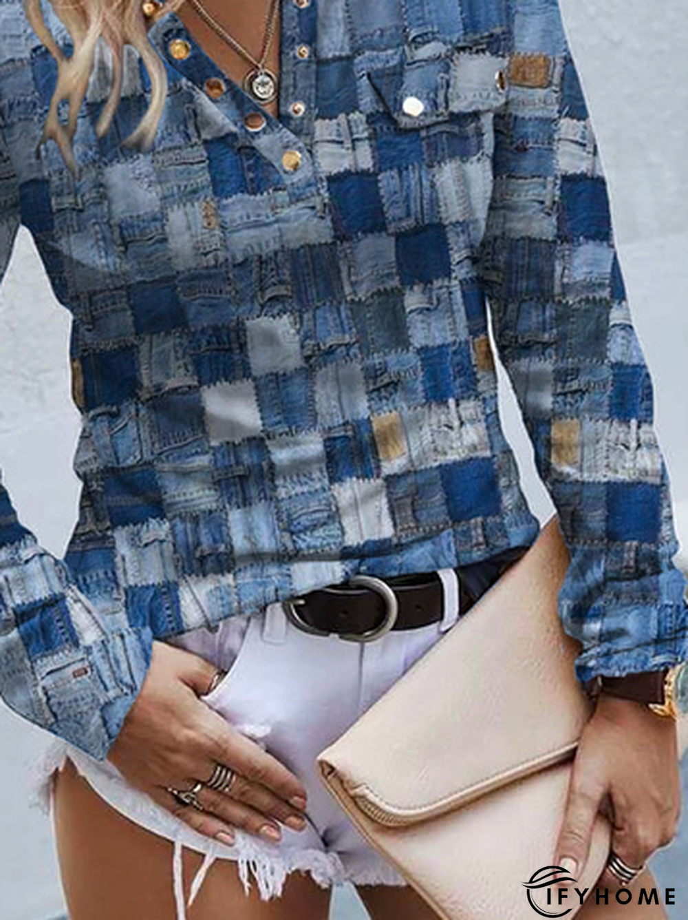 Casual Notched T-Shirt | IFYHOME