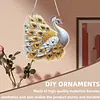 Diamond Painting Acrylic Double-side White Peacock Pendant Hanging Gem