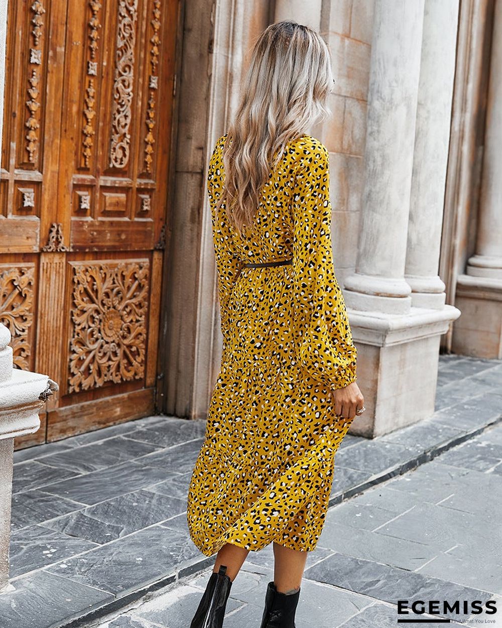 European and American Women's Leopard Print Dress Women | EGEMISS