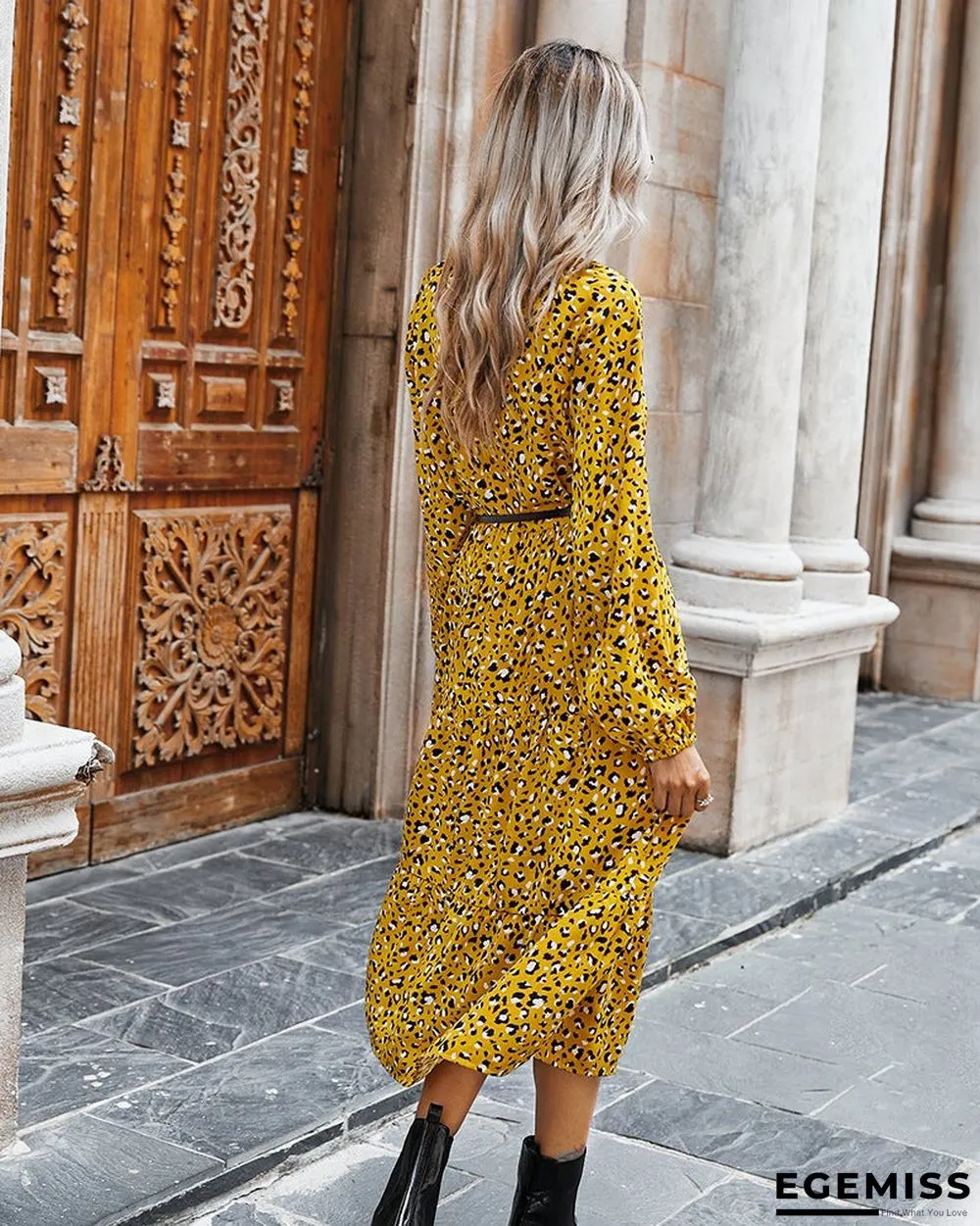 European and American Women's Leopard Print Dress Women | EGEMISS