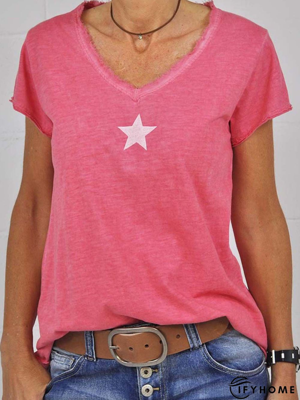 Printed Casual Loose Cotton-Blend Blouses | IFYHOME