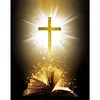Glowing Cross And Book-Full Round Diamond Painting 30*40cm/40*50cm