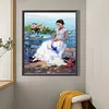 【Limited Stock Sale】(Big Size)White Beauty-Paint by Numbers Acrylic Painting 50*60CM