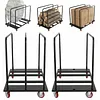 [US Local Warehouse] Folding Table Cart Heavy Duty Panel Dolly with PU Swivel Wheels 1800 LBS Drywall Cart for Party Events Hotel Factory Warehouse