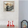Chien - Rond Diamant Peinture 30X30CM