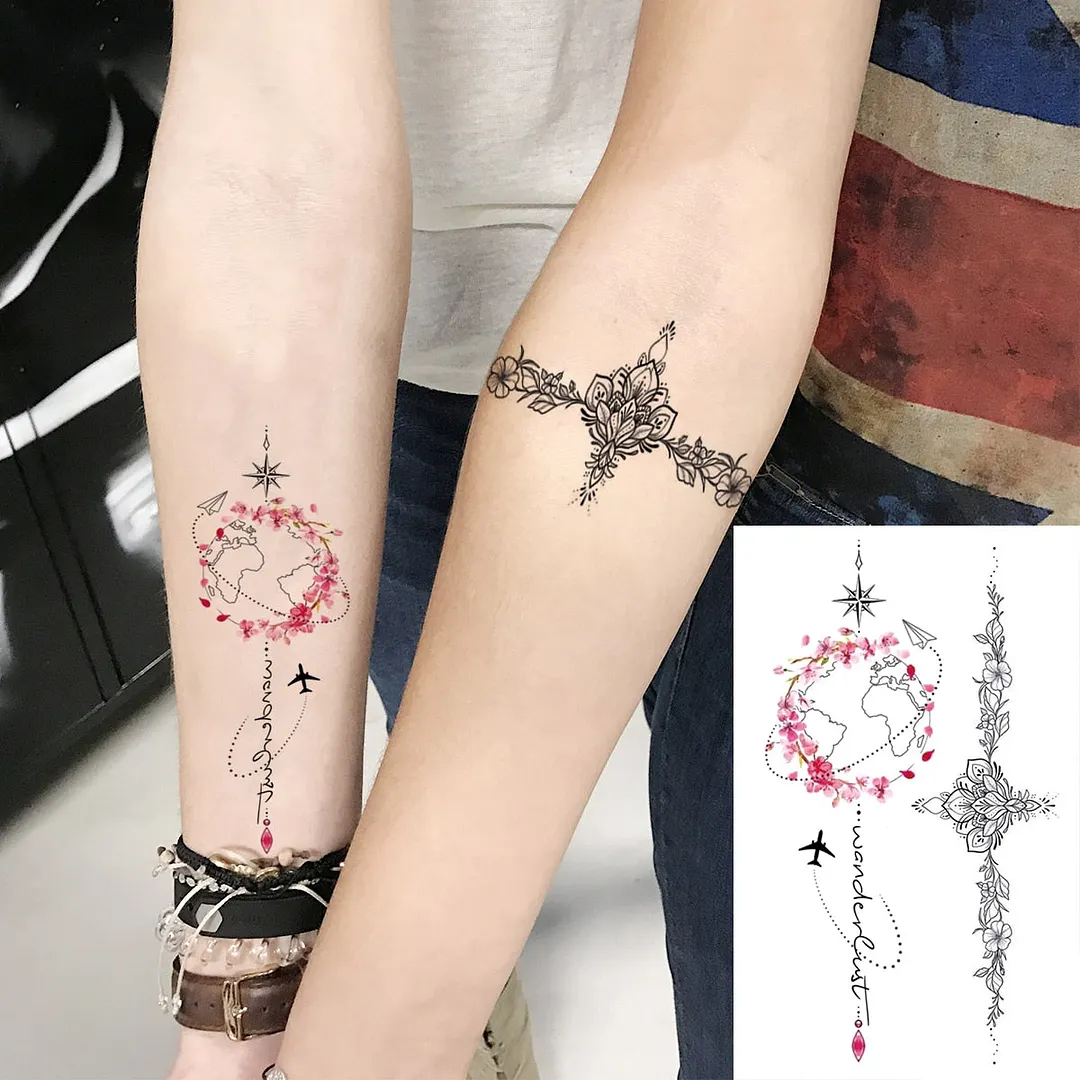 Realistic Swallow Temporary Tattoos For Women Men Whale Scorpion Wings Fake Tattoo Body Art Water Transfer Tatoos Sticker Wrist