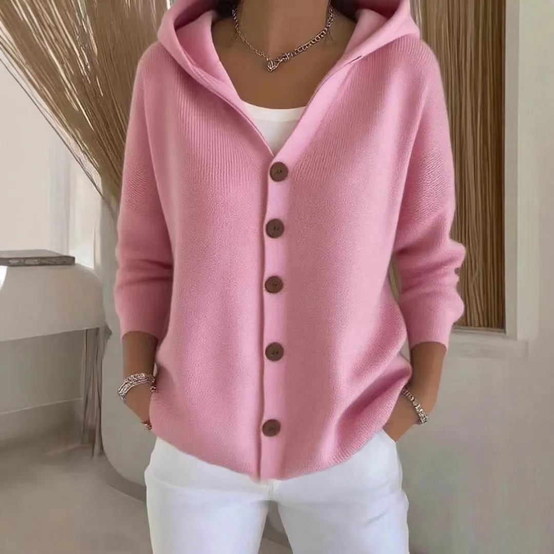 Athvotar Athvotar Hooded Knitted Cardigan Women's Long Sweater Women's Coat In The Autumn And Winter Of 2025