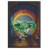 Full Cross Stitch Kits Boy Sitting by Window 14CT Counted Embroidery DIY