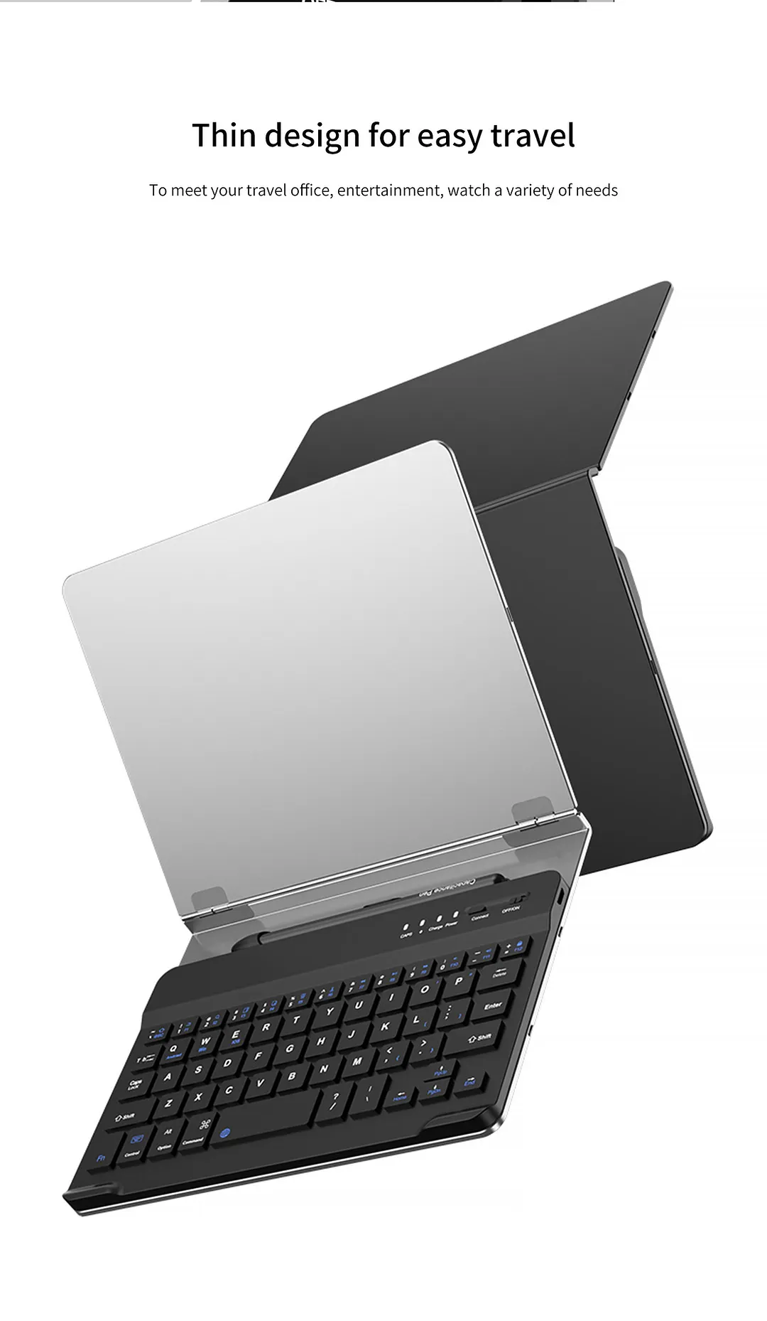 Suitable For Samsung Zfold Mobile Phone Bluetooth Wireless Charging Keyboard Holder Protective Case