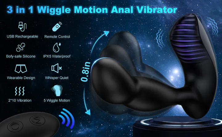 Brian - Remote Control 3 in 1 Prostate Vibrator Toy with 5 Swing Motion 2x10Vibration Modes Prostate Massager & Anal Butt Plug Brian - Remote Control 3 in 1 Prostate Vibrator Toy with 5 Swing Motion 2x10Vibration Modes Prostate Massager & Anal Butt Plug
