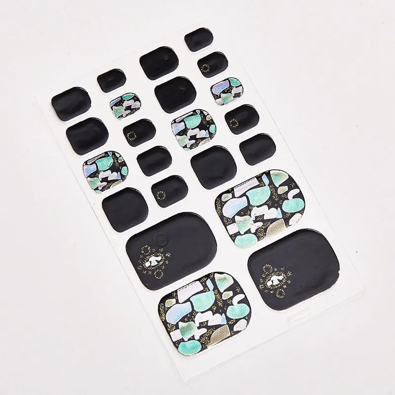 22 Tips/Sheet Shiny Nail Decoration Nail Adhesive Nail Accesoires Nail Art Decoration Nailart Sticker Adesivos Nail Tape