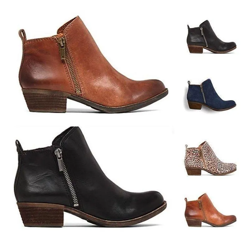 Leather Suede Vintage Boots