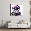 Purple Rose-11CT Stamped Cross Stitch 50*50cm/19.69*19.69in